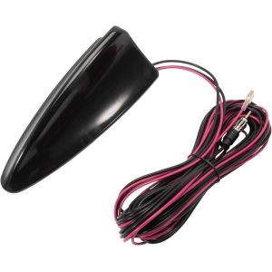 Antenne DAB + aileron de requin FM/AM - Amplificateur de signal SMA vers DIN - Pour la plupart des mod&egrave;les de voiture GPS DAB FM/AM Radio - Neuf