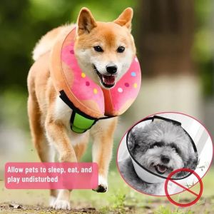 Collier Collerette Gonflable Pour Chien, Collerette Chien Gonflable Avec Velcro R&eacute;glable, Adapt&eacute; &Agrave; La R&eacute;cup&eacute;ration Postop&eacute;ratoire(L) - Neuf