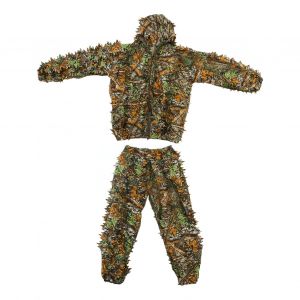 Combinaison De Camouflage Pour Enfants, En Polyester Et Nylon, Taille Unique, Respirante Et Confortable, Motif Feuilles 3d, Vetements Pour Garcons Et Filles - Neuf