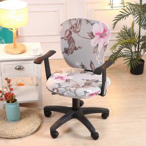 Housses de chaise de bureau universelles, lavables et rotatives - Neuf