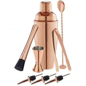Kit Cocktail 8 Pi&egrave;ces En Coffret Cadeau - Aspect Cuivr&eacute; - Neuf