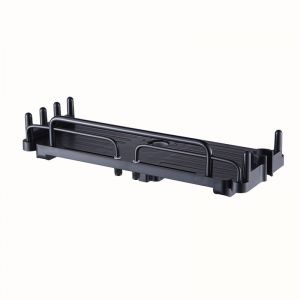 &Eacute;tag&egrave;re de douche t&eacute;lescopique sans per&ccedil;age (noire) 28-44 cm, &agrave; suspendre pour salle de bain, &eacute;tag&egrave;re de rangement pour barre de douche de 18-25 mm - Neuf