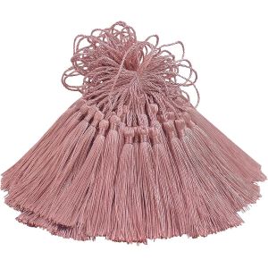 Tianyi-Lot De 100 Mini Pompons Soyeux - Petits Pendentifs Pour Bricolage - Marque-Page - Bracelet - Boucles D'oreilles - Chaîne Tasch - Porte-Clés - Cadeau - Décoration Personnalisée Pour Femme - Acc - Neuf