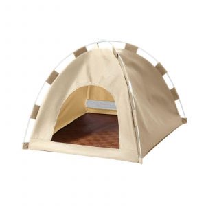 Tente Pour Animaux De Compagnie Pour Chiens Et Chats - Lit Semi-Ferm&eacute; Beige, Tipi Respirant Pour Chiots, Chatons Et Lapins - Neuf