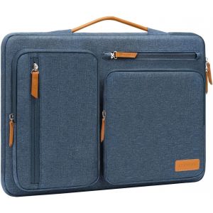 Housse 360&deg; Pour Ordinateur Portable 13,3 Pouces, Compatible Avec Macbook Air/Pro 13 / Pro 14, Hp Dell Acer Asus, 13-14 Pouces Sac Ouvert Lat&eacute;rale Avec 4 Poches Zipp&eacute;es&Poign&eacute;e,Bru[COM911078] - Neuf