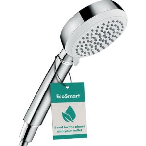 hansgrohe Crometta 100 Douchette &agrave; main Vario EcoSmart, blanc/chrom&eacute;, 26827400 - Neuf