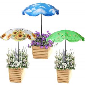 Ulteronixshop-3pcs Parasol Plante De Jardin, Parasol De Plante D'ext&eacute;rieur Avec Montage Poteaux Pour Cour Jardin Terrasse Fleurs Fruits Et L&eacute;gumes - Neuf