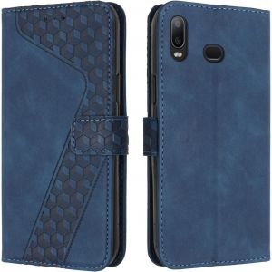 Case For Samsung Galaxy A10s/M01s, Phone Case Samsung A10s/M01s, Protective Cover Pu Leather Wallet Flip Case [Magnetic] Flip Case For Galaxy A10s/M01s (Blue) - Neuf