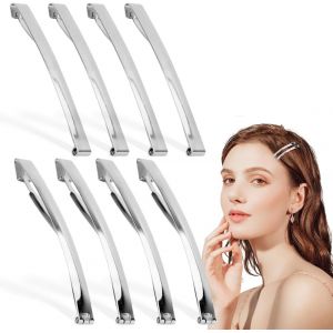 Kal-8 Pi&egrave;ces Pinces &Agrave; Cheveux En M&eacute;tal Pinces &Agrave; Cheveux Fran&ccedil;aises Pour Femmes Pinces &Agrave; Cheveux Antid&eacute;rapantes Outils En M&eacute;tal Pour Cheveux Accessoires De Coiffure Pince Cheveux Coiffeur - Neuf