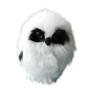 hibou-mod&egrave;le poup&eacute;e jouets d&eacute;corations de jardin simulation animaux statue personnalis&eacute; ornement de bureau devant,blanc - Neuf