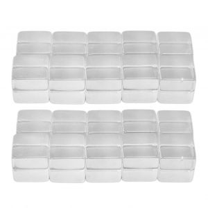 20pcs Transparent Dés Cubes Diy Artisanat Cultiver La Créativité Cubes De Dés Vierges Aides Pédagogiques Dés Pour Jeux De Table - Neuf