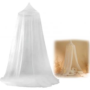 Kal-Moustiquaire Lit, Polyester Moustiquaire De Lit, Blanc Moustiquaire, Pliable Moustiquaire Lit Bebe, Lavable Moustiquaire Voyage Convient Pour La Chambre &Agrave; Coucher Le Jardin Le Camping Les Voyages - Neuf