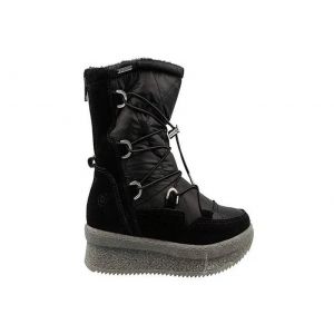 Bottes Isol&eacute;es En Cuir Noir Bugatti Pour Femmes 37 - Neuf