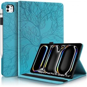 Coque pour iPad Pro 13 Pouces (M4) 2024 Housse de Protection avec Porte-Pencil iPad Pro 13 Pouces (M4) ?tui &iquest;&iquest; Rabat avec Support Fonction pour Tablette iPad Pro 13 Pouces 2024 Bleu - Neuf