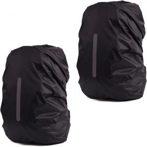 ERYI-Housse De Pluie Pour Sac À Dos, 2 Pièces Housses De Sac À Dos Avec Bandes Réfléchissantes, Anti-Poussière, Anti-Pluie, Pour Camping Randonnée L'Extérieur Voyage Escalade - Neuf