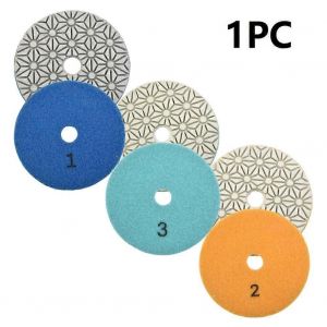 1pc 4 Pouces 100mm Diamant Sec / Humide 3 Étapes Sharp Type Tampon De Polissage Diamant Flexible Pour Disque De Ponçage De Pierre De Marbre De Granit - Neuf