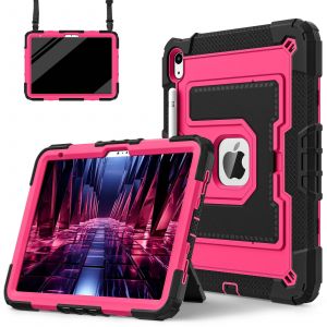 Étui Robuste Avec Support Pour Ipad A16 11e 2025 10e 10.9 2022 10.2 7e 8e 9e Air 4 5 6 M2 M3 Mini 6 7 Pc,Housse Antidérapante En Silicone.Blackrose.Ipad 10th 10.9 2022 - Neuf