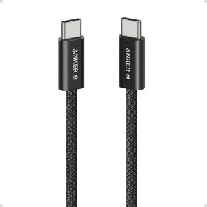 TIANYI-Zolo C&acirc;ble USB-C vers USB-C, 240W C&acirc;ble usb c Charge Rapide, Tress&eacute; et R&eacute;sistant &agrave; la Poussi&egrave;re, Connecteur Fin, pour iPhone 16/15/16 Pro/16 Pro Max/16 Plus, MacBook, iPad, Galaxy S24 (1m, Noi - Neuf