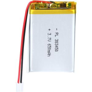 Batterie Li-Po 383450 Lithium-Polym&egrave;re 3,7 V 650 Mah Avec Connexion 2p Ph Avec Grille De 2,0 Mm - Neuf