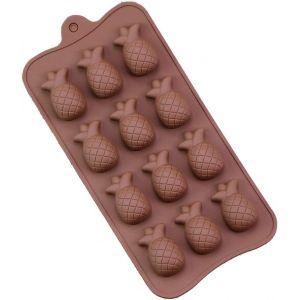 Ulteronixshop-Moule En Silicone &Agrave; 12 Cavit&eacute;s En Forme D'ananas 3d Pour La Cuisson Au Chocolat, Mousse, G&acirc;teau, Dessert Fran&ccedil;ais, P&acirc;tisserie, Outils De D&eacute;coration, Moules &Agrave; Cire - Neuf