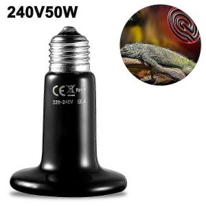Ampoule De Lampe Chauffante En C&eacute;ramique Infrarouge Reptile &Eacute;metteur De Chaleur Lampes Ampoules Pour Pet Couveuse Poulailler Poulet L&eacute;zard Dragon Barbu Tortue Serpent Aquarium - Non - Neuf