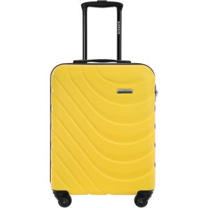 Lbgwp60-Val Cabine | Bagage Cabine | 55x39x20cm | 34 L | Abs | Val De Voyage | 4 Roulettes | Poignée Flexible | Val À Coque Dure | Compatible Avec Les Compagnies Aériennes | Jaune - Neuf