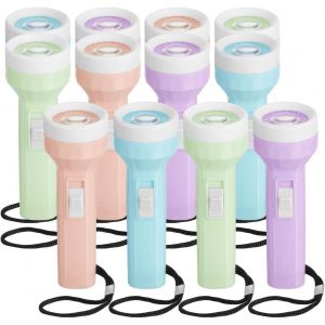 SJZG-Lot De 12 Mini Lampes De Poche Led : Mini Lampe De Poche Pour Enfants, Cadeau D'Urgence, Ext&eacute;rieur, Camping - Neuf