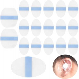 Kalanka-Protection Oreille Piscine Enfant 100 Pcs Cache Oreille Piscine Enfant Avec Centre Absorbant Double Protection Et Étanche Efficace, Protège Oreilles Transparents Silicone Fins Pour Natation - Neuf