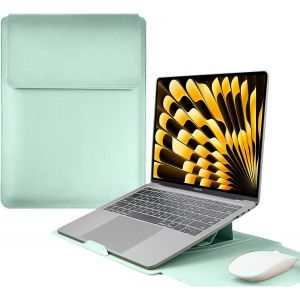 15-16"" Housse Pour Ordinateur Portable Avec Support Font Pour Laptop, Pu Cuir Ordinateur Portable Sleeve Pour Macbook Air/Macbook Pro/Surface Dell Lenovo Hp Asus Acer (15-16 Pouces[ZHUJ3064] - Neuf