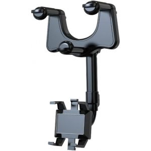 Support De T&eacute;l&eacute;phone Universel Pour R&eacute;troviseur De Voiture, Rotatif &Agrave; 360 Degr&eacute;s, Pour Smartphones Gps, Largeur De 7,6 &Agrave; 14 Cm. - Neuf