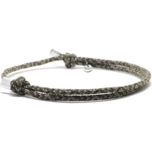 - Bracelet Paracorde 2mm Et Argent 925 - Bijou Homme Ou Femme Ajustable Dessin&eacute; Et Assembl&eacute; En France - Neuf