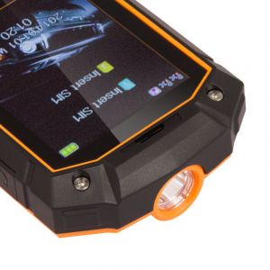 T&eacute;l&eacute;phone Incassable Dual SIM Mobile Antichoc Waterproof IP68 Orange + SD 32Go YONIS - Neuf