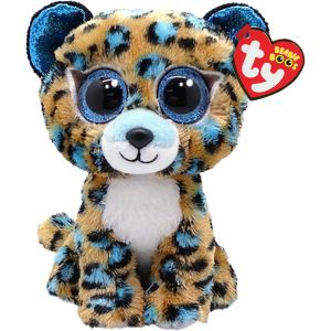 KALANKA-TY - Beanie Boo's - Peluche Cobalt Le Leopard 15 cm - TY36691, Beige, Bleu, Blanc - Neuf
