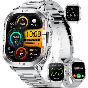 Ulteronixshop-Montre Connect&eacute;e Homme GPS avec Boussole: 2.13" Smartwatch Barom&egrave;tre Altim&egrave;tre Appel Bluetooth 600mAh Batterie Fr&eacute;quence Cardiaque SpO2 Sommeil 120+ Mode Sport &Eacute;tanche Fitness Tracker p - Neuf