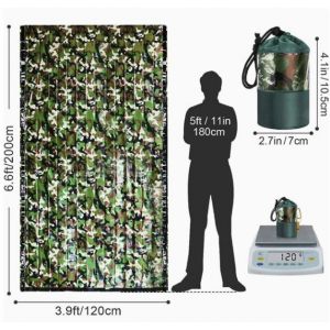 Sac De Couchage D'urgence Ultra-Léger Avec Sifflet De Survie - Couverture Isolante Pour Conditions Extrêmes, Compact Et Durable - Neuf