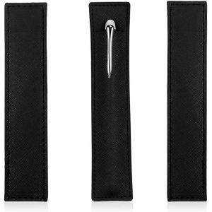 3 Pack Cuir Stylo Cas, Souple housse de Protection pour le Stylet, Stylo à Bille, Crayons, Pack de 3 Noir - Neuf