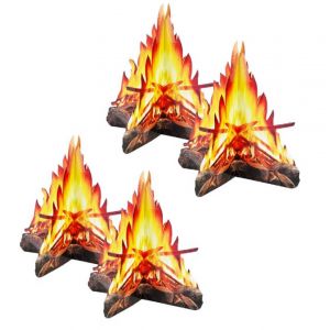 (2 Ensembles de Style B) de 12 Pouces de Hauteur Artificielle Feu 3D Faux Flamme de Papier &agrave; la Flamme de la Torche en Carton D&eacute;coratif Feu de camp Centre pour Feu de camp D&eacute;corations de F&ecirc;te - Neuf