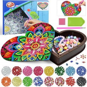 KALANKA-Diamond Painting Boîtes à Bijoux, Bricolage Diamond Painting Organisateur, Activites Manuelles Enfants 5-12 Ans Cadeau Anniversaire, Loisirs Créatifs Activités Jouets Cadeau Fille Idée - Neuf