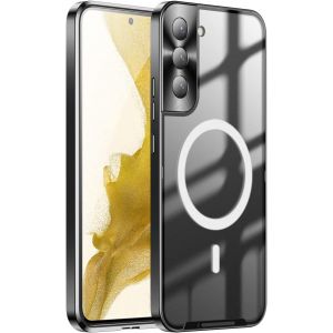 Sjzg-Hercn Metal Protective Case For Samsung Galaxy S22+ 5g 6.6"; Ring Magsafe Magnet - Wireless Charging - Aviation Aluminum Metal Protective Bumper Designed - Built-In Camera Lens Film - Slim (Blac - Neuf