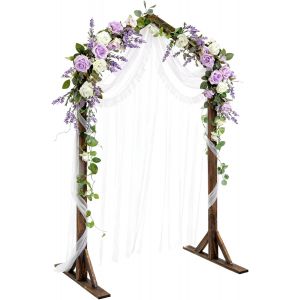 Mevronisshop-Arche De Mariage Bois, 2.15m Support Arche Mariage En Bois, Large Arche Ballon, Arche En Bois Jardin Vieilli, Arche Fleur Mariage Champetre, Arche En Bois Pour Mariage Anniversaire F&ecirc;te - Neuf