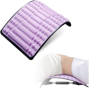 &Eacute;tirement Du Cou Et Du Dos,Stretcher Pour Le Cou Et Le Dos, Masseur De Dos R&eacute;glable Pour Soulager Les Douleurs Dorsales, Utilisable Au Lit, Sur La Chaise Et Dans La Voiture,Pourpre - Neuf