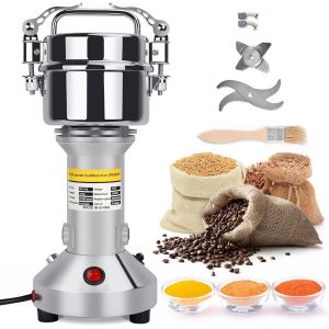 Nouvelhorizonstore-Moulin C&eacute;r&eacute;ales Grains &Eacute;lectrique 150g,Broyeurs &Agrave; Grains Haute Vitesse 220 V, Herb Moulin &Agrave; Farine &Eacute;lectrique Mit 3 Lames, Pour Herbes/&Eacute;pices/Noix/C&eacute;r&eacute;ales Maison - Neuf