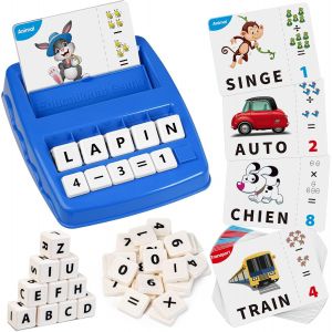 Sansh-Jeux Educatif 3 4 5 6 7 8 Ans, Jouet Fille 3-8 Ans Cadeau Enfant 3-6 Ans Garçon Apprendre A Lire Jeux De Societe Française Lettre Scrabble - Neuf