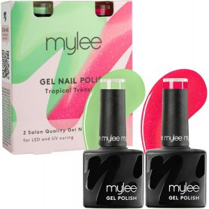 Semipermanent Nail Polish Set 2 X 8 Ml [Tropical Treasures] &iquest; Beach Bash Collection &iquest; Uv/Led Nail Art, Long-Lasting Manicure And Pedicure, Professional And Home Use [Spring/Summer 2025] - Neuf