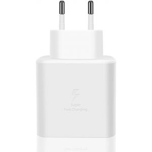 Chargeur 45W Charge Rapide pour Samsung S25,S25+,S25 Ultra,S24,S24 Ultra,S23 S22,Tab S8,S9,S10, Z Fold6,Flip6,Fold5, Flip5,A53,A54, USB C Prise Adaptateur Secteur Super Fast Charger - Blanc - Neuf
