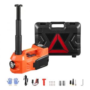 Cric &Eacute;lectrique pour Voitures-Duoku-5 T-Cric de Levage R&eacute;glable avec Gonfleur Int&eacute;gr&eacute;-Outil D&eacute;monte-Pneu Portable - Neuf