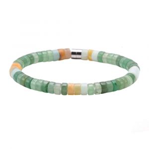 Bracelet Perles Heishi Aventurine Verte - Neuf