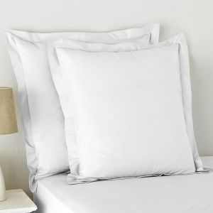 Ulteronixshop-Coton Set De 2 Taies D'oreiller 65x65 Cm Blanc, 100% Coton Longue Dur&eacute;e En Percale Taies D'oreiller En Coton 65x65 Avec Rabat De 20cm - Neuf