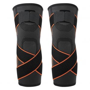 Genouillere De Protection Pour Le Sport, Maintien Au Chaud, Pour Le Basket-Ball, Orange, Taille M - Neuf