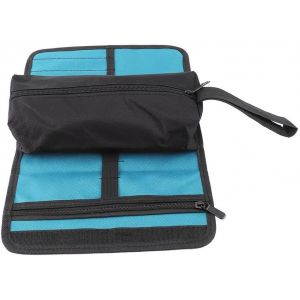 sac à outils, petit sac à outils, sac à outils enroulable en toile, sac à outils vide, sac de rangement avec fermeture éclair et boucle de suspension pour électricien, plombier ou mécanicien - Neuf